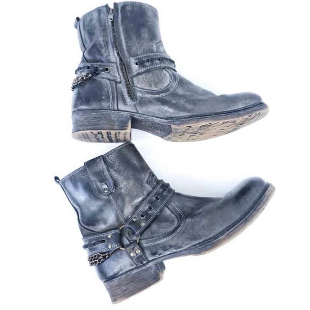 Bed Stu Ashe Boot Men Leather Grey Men 12